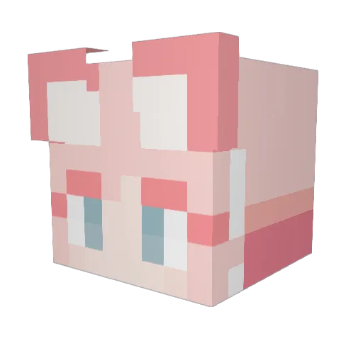 OHasa Minecraft avatar head, 3D render