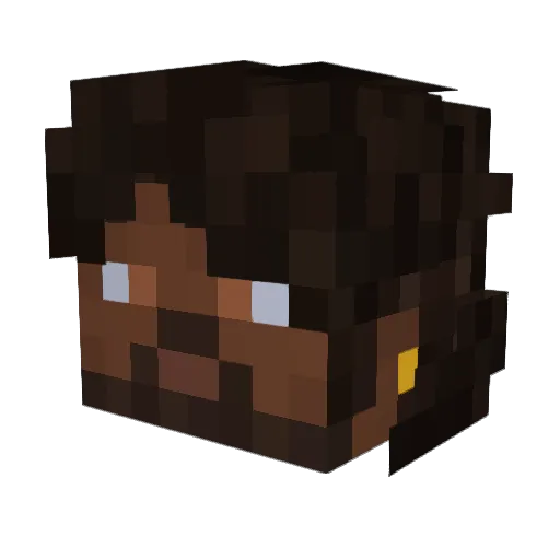 OHi777 Minecraft avatar head, 3D render