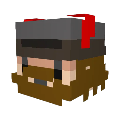 OHpen Minecraft avatar head, 3D render