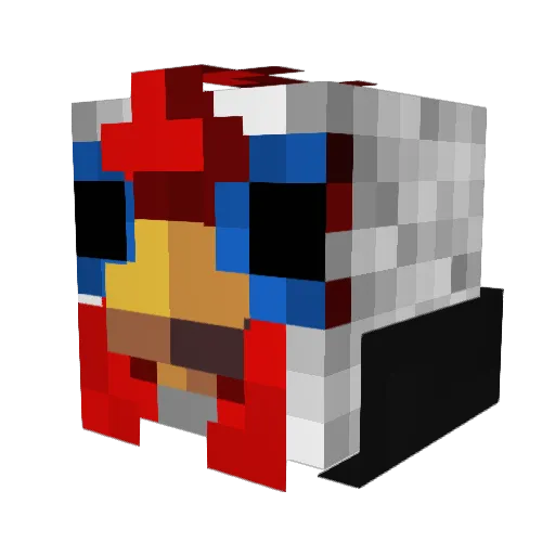 OIS132 Minecraft avatar head, 3D render