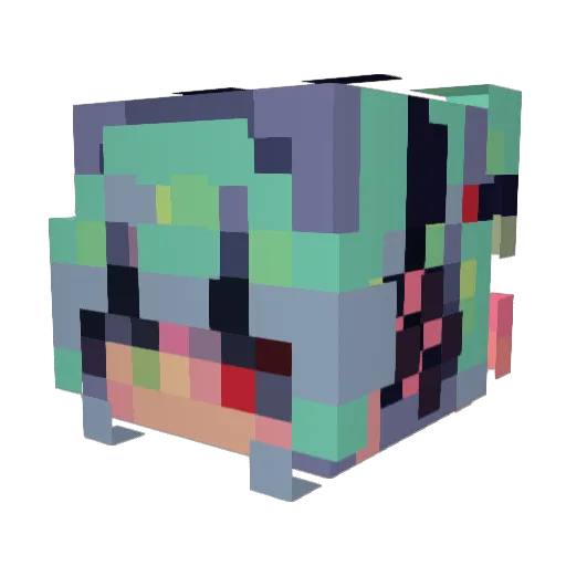 OIVEGHG Minecraft avatar head, 3D render
