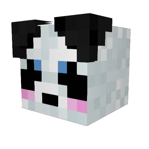 OJ070406 Minecraft avatar head, 3D render