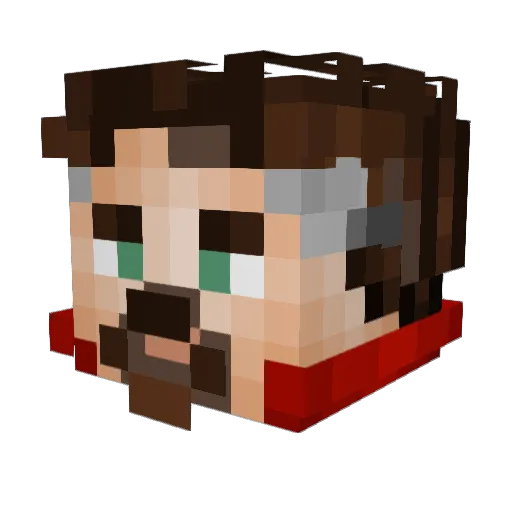 OJKenobi Minecraft avatar head, 3D render