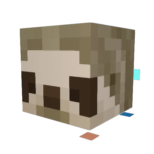 OJMUTCH Minecraft avatar head, 3D render