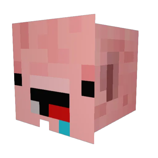OJlatte Minecraft avatar head, 3D render