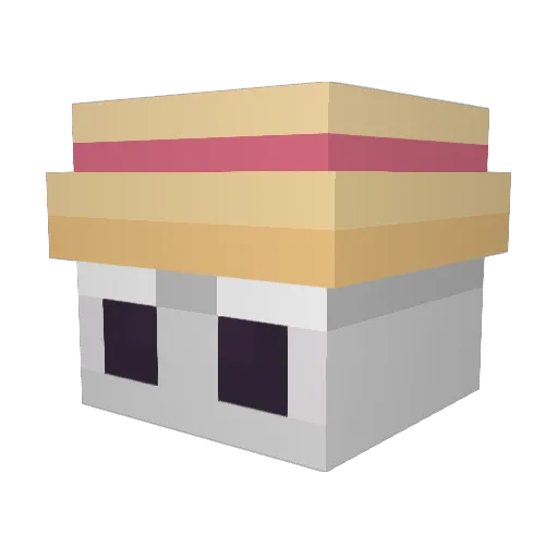 OKASHI330 Minecraft avatar head, 3D render