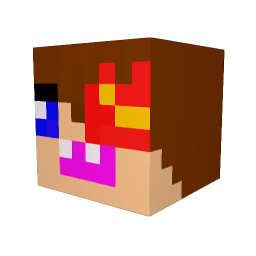 OKAYAMEISTER Minecraft avatar head, 3D render