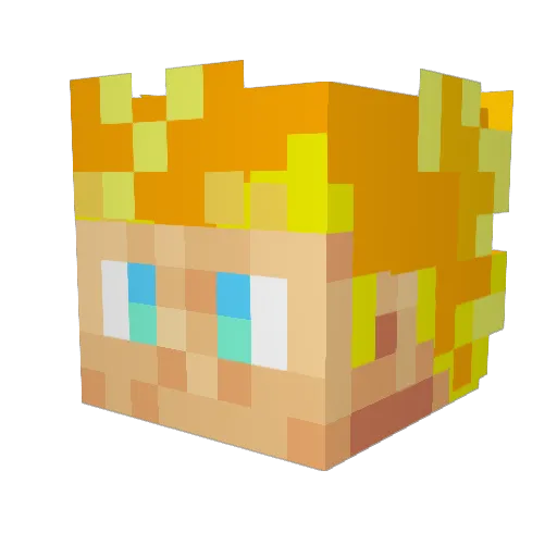 OKBrooksy Minecraft avatar head, 3D render