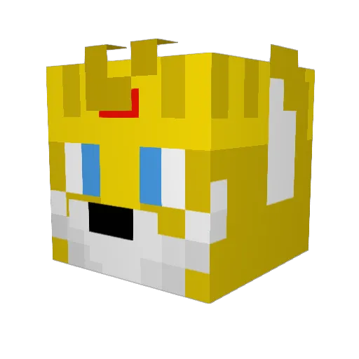 OKGO1 Minecraft avatar head, 3D render