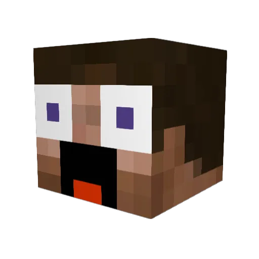 OKMAN15 Minecraft avatar head, 3D render
