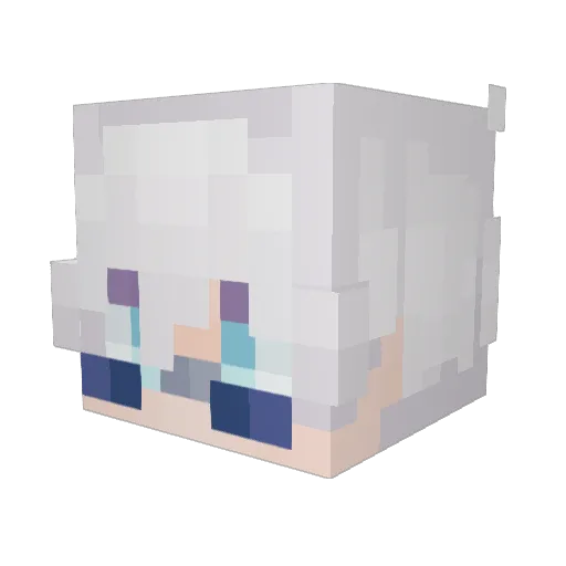 OKTAY_LV Minecraft avatar head, 3D render
