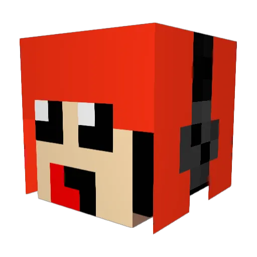 OKTHARI Minecraft avatar head, 3D render