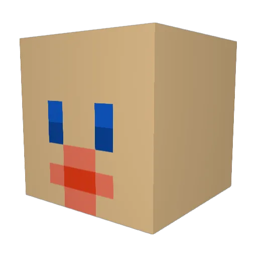 OKTropical Minecraft avatar head, 3D render