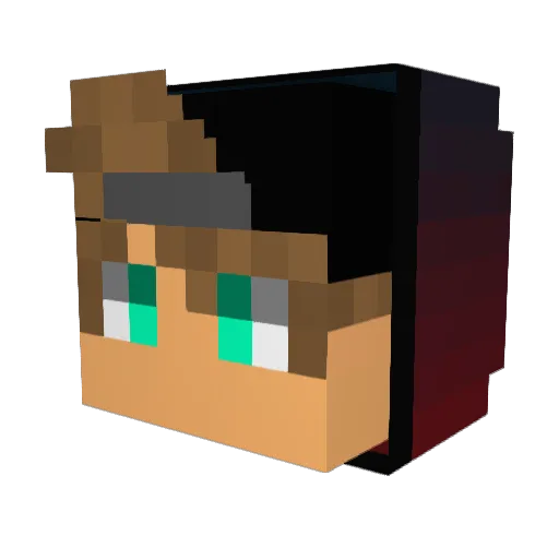 OKY_Foxie Minecraft avatar head, 3D render