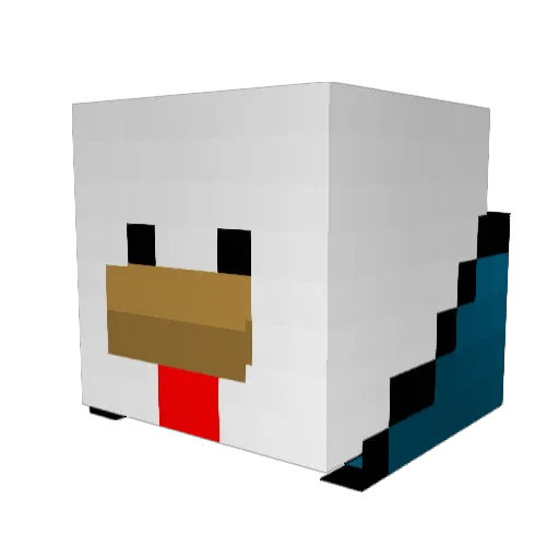 OKZUR Minecraft avatar head, 3D render