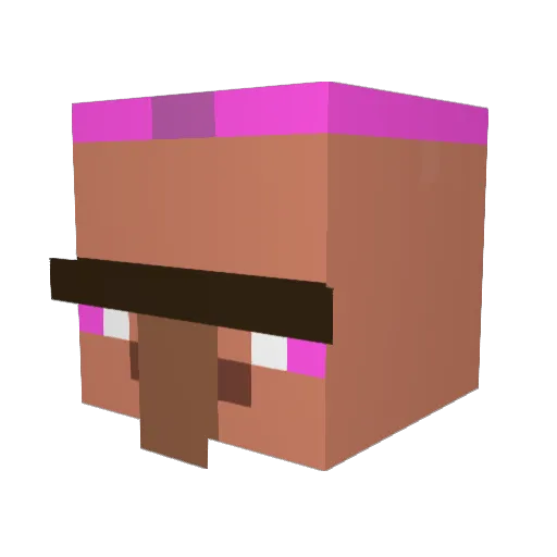 OK_OK_OK_OK_8 Minecraft avatar head, 3D render