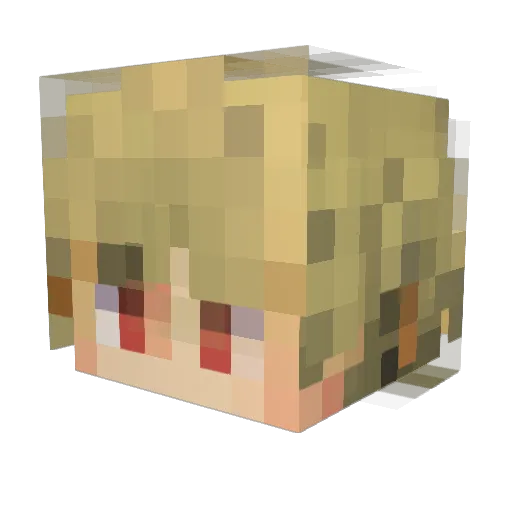 OKamiWulf Minecraft avatar head, 3D render