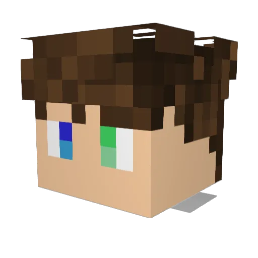 OKexiO Minecraft avatar head, 3D render