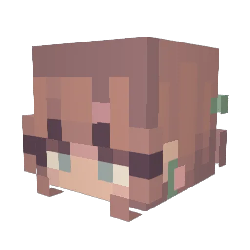 OKristaO Minecraft avatar head, 3D render
