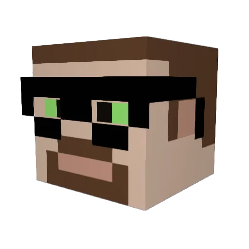 OL3C Minecraft avatar head, 3D render