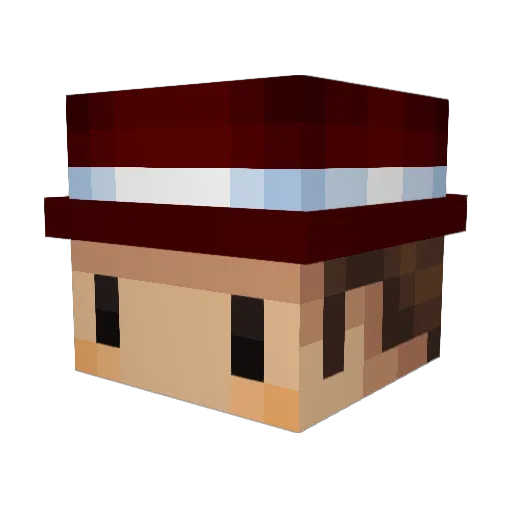 OL5 Minecraft avatar head, 3D render