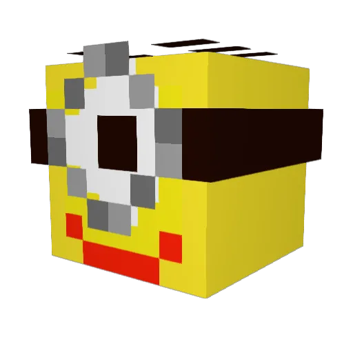 OLALLANA Minecraft avatar head, 3D render