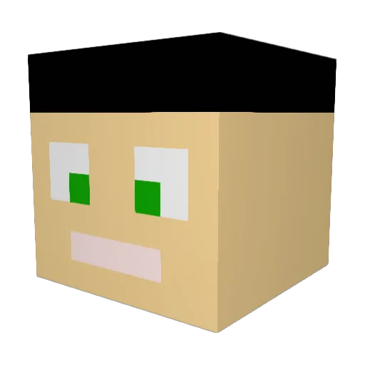 OLARR Minecraft avatar head, 3D render