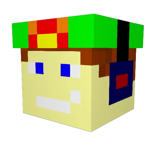 OLDANGAME Minecraft avatar head, 3D render