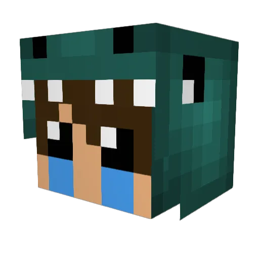 OLD_NikKo Minecraft avatar head, 3D render