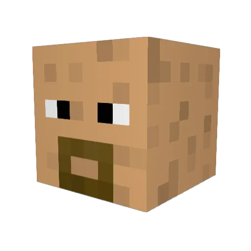 OLDmanrivers Minecraft avatar head, 3D render