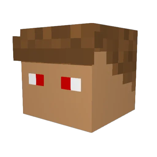 OLIVERORTMANN Minecraft avatar head, 3D render