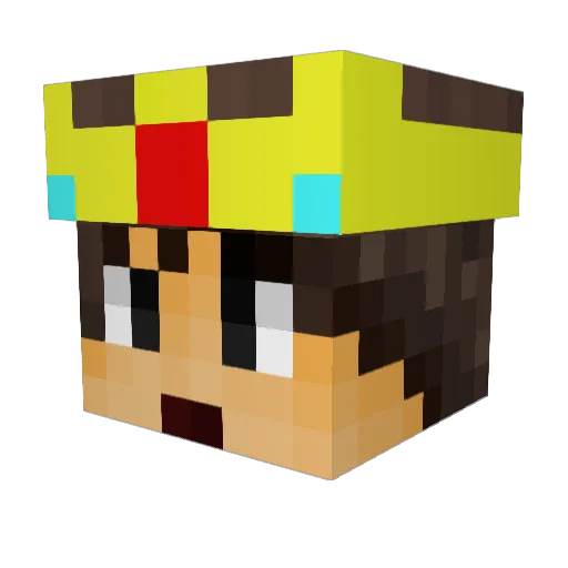 OLJM Minecraft avatar head, 3D render