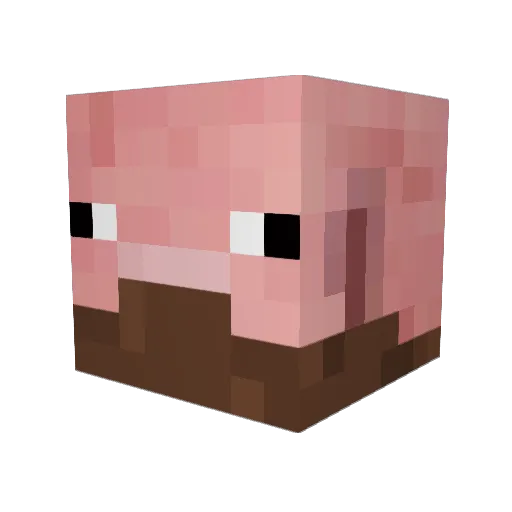 OLLI3R Minecraft avatar head, 3D render