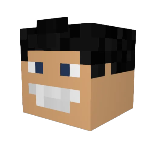 OLLKer Minecraft avatar head, 3D render