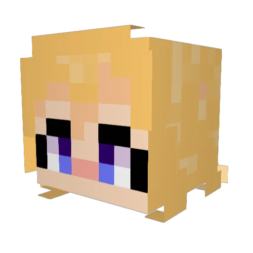 OLLYTUNN13 Minecraft avatar head, 3D render