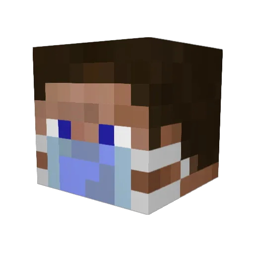 OLOMIGO Minecraft avatar head, 3D render