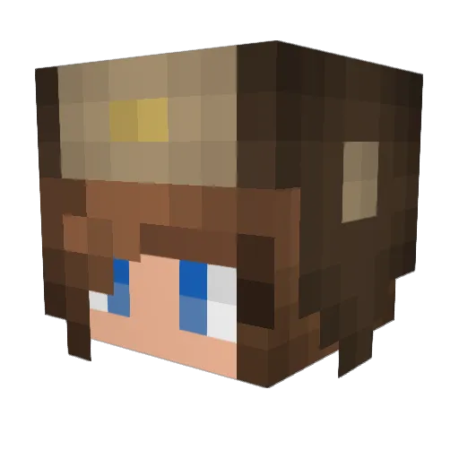 OLOX1 Minecraft avatar head, 3D render