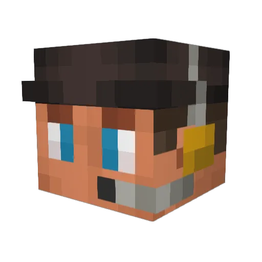 OL_Reliable Minecraft avatar head, 3D render