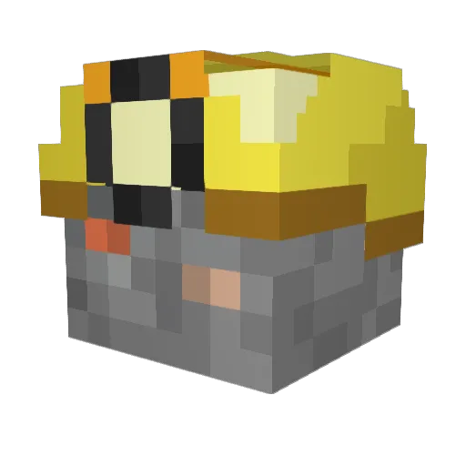OLadj1 Minecraft avatar head, 3D render