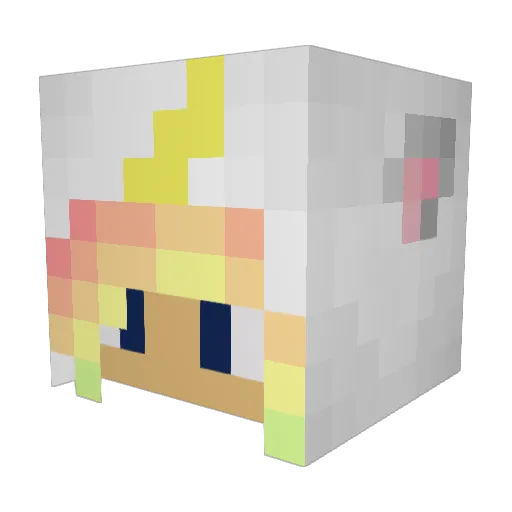 OLe_307 Minecraft avatar head, 3D render