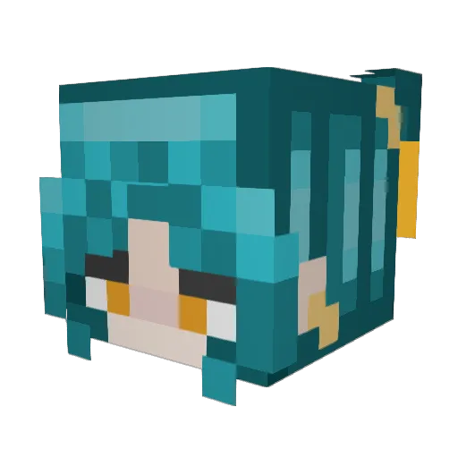 OLeda Minecraft avatar head, 3D render