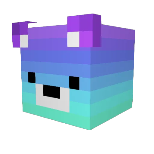 OLineLineO Minecraft avatar head, 3D render