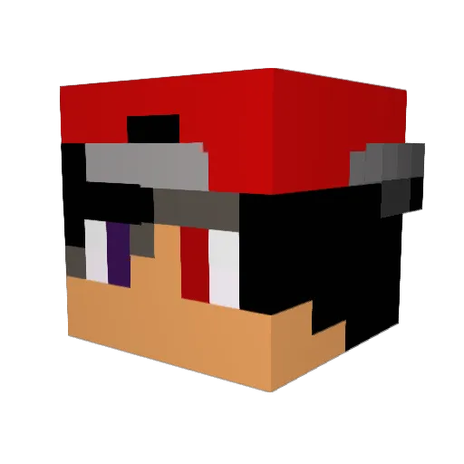 OM1080 Minecraft avatar head, 3D render