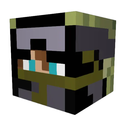 OMAR003 Minecraft avatar head, 3D render