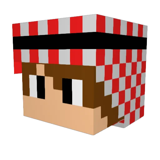 OMAR_GO Minecraft avatar head, 3D render