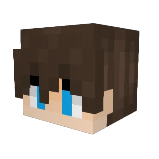 OMAR_chad Minecraft avatar head, 3D render