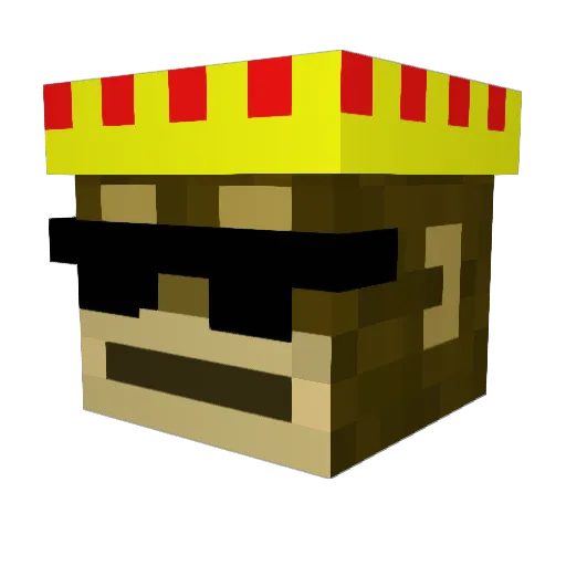 OMCooper Minecraft avatar head, 3D render