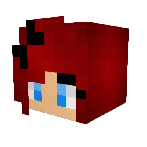 OMEGAEMMA Minecraft avatar head, 3D render