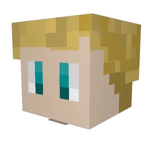 OMEN09 Minecraft avatar head, 3D render