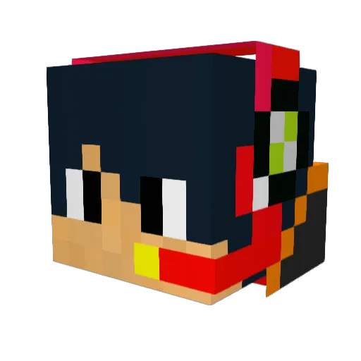 OMERL Minecraft avatar head, 3D render